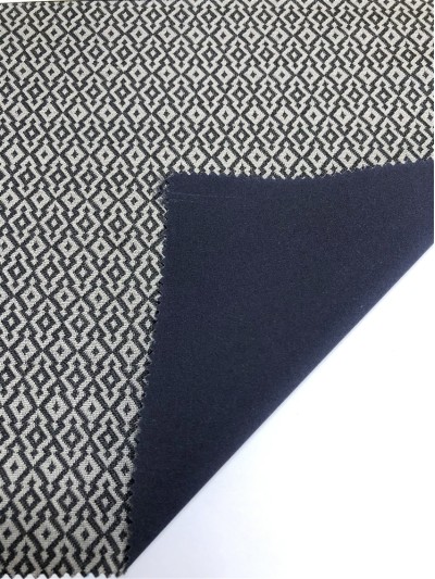 DG-PGSG  PSZZ19138  50D四面彈+膜+30D提花菱形疊網  56''  215±10gsm   面布93%poly,7%Elastane   底布100%poly  MOQ:1000y 45度照